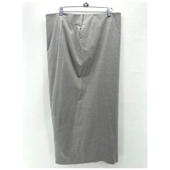 Fabiana Filippi‎ Maxi Skirt Back Zip Womens XL Grey Wool Cashmere Capsule Preppy - Picture 9 of 12